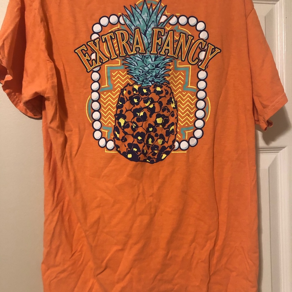 Women orange pineapple T-shirt